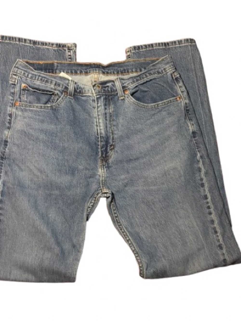 Levi's 505 regular fit straight leg jeans in a blue wash.33 x 34